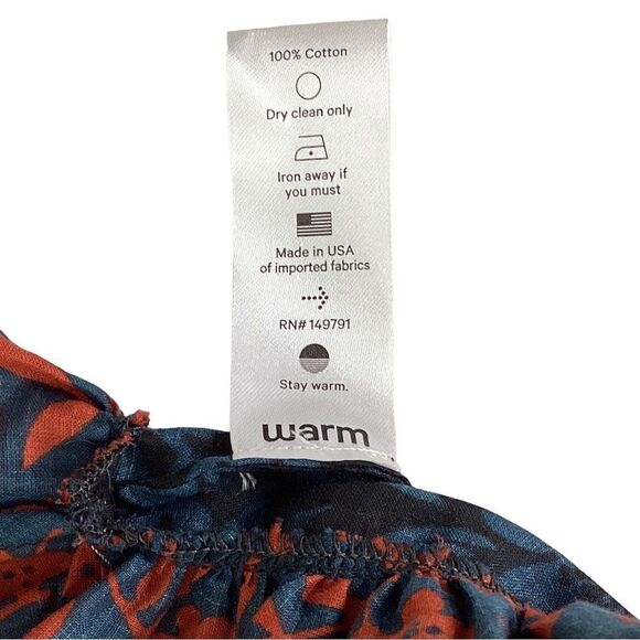 Warm NY Size 0 Floral Mixed Print Maxi Dress Cotton Ruffle Warm Store NYC - Picture 13 of 16